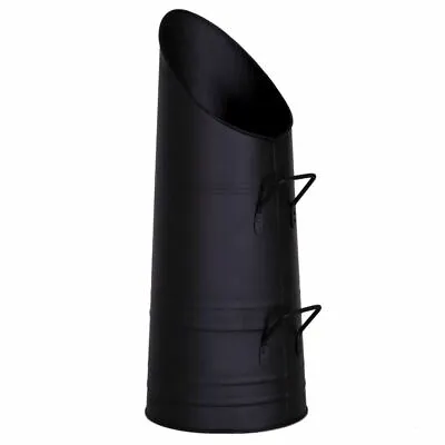 £19.94 • Buy Coal Scuttle Fireside Fire Fuel Bin Bucket Handles In Black 56 X 23cm
