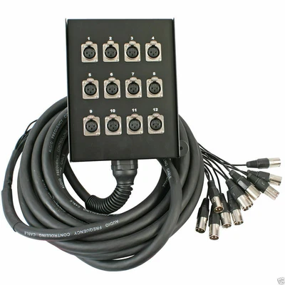 £135.83 • Buy 30m PULSE XLR 12 WAY Multicore Stage Or Theatre Box Loom Snake Cable [006649]