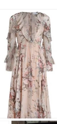 $220 • Buy ZIMMERMANN Aerial Flounce Long Dress Size 2