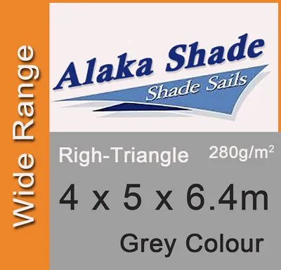 $115.90 • Buy Extra Heavy Duty Shade Sail - Grey Right Angle Triangle 4m X 5m X 6.4m, 4x5x6.4m