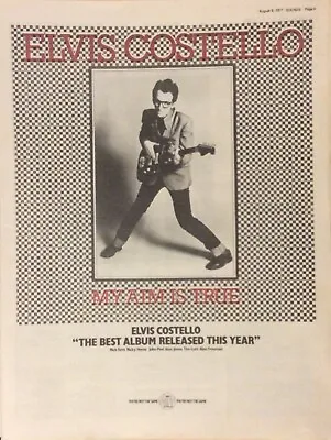 Elvis Costello - Vintage Trade Advert - My Aim Is True - 1977 • $11.19