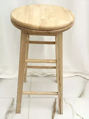 Beautiful Tall Vintage STOOL Seat Wooden-spinning Top- H 63 X Top 31cm • £39.99