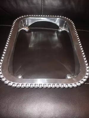 Mariposa Pearled Oblong Casserole Caddy Serving Tray • $125