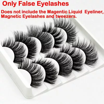 Waterproof Magnetic Eyelashes Kit With Liquid Eyeliner Tweezers Natural Look UK • £4.19