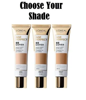 L’Oreal Paris Age Perfect BB Cover Cream 30ml SPF50 -Please Choose Shade • £7.65