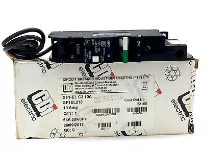 CBi Electric SF1EL210 Circuit Breaker Residual Current Protection 10A C2 6kA  • $195