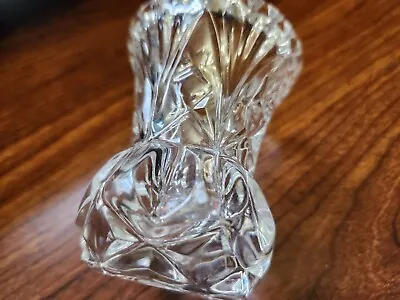 Vintage  Crystal Toothpick Holder Sawtooth Cut Glass Pineapple  • $9.99