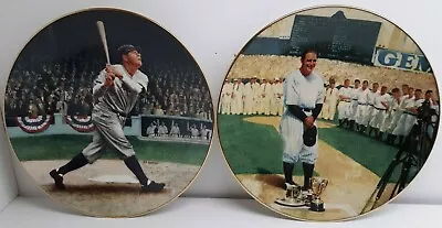 1992 Babe Ruth &1993 Lou Gehrig Collectors Plate Delph No Boxes • $12.99