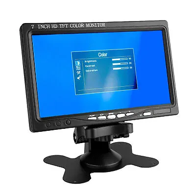7 Inch LCD Monitor HDMI VGA RCA Audio Speaker IPS Wide Screen 1024x600 Display • £58.36