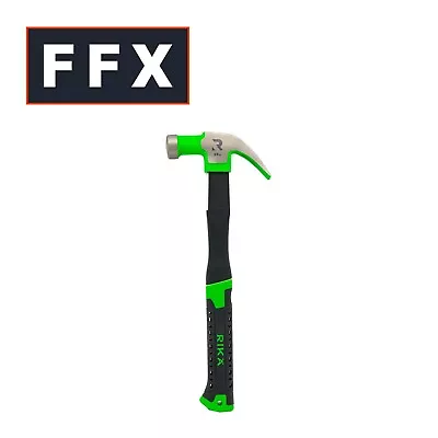 RIKA HTSR001 16oz Maxgrip Claw Hammer Carbon Steel Fibreglass Core 3ry Warranty • £11.95