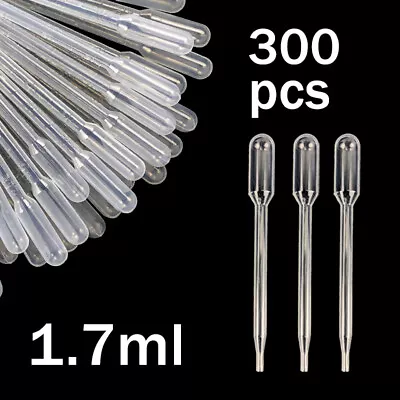 1.7ML Mini Plastic Transfer Pipettes Eye Dropper Tool Pack Of 300 (PN 138020B) • $16.97