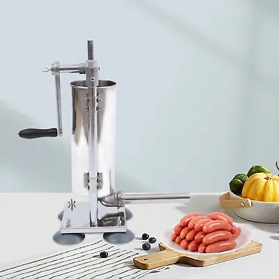 Vertical Hand-crank Sausage Maker Stuffer Filler Meat Machine Detachable • $55