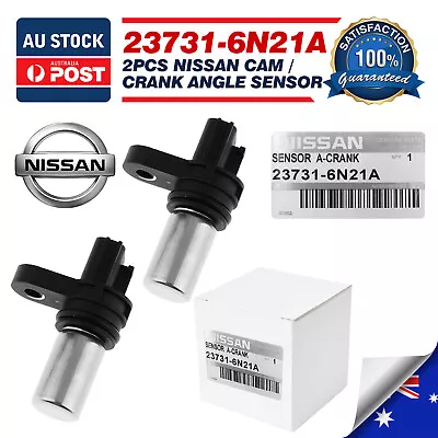 2* Cam / Crank Angle Sensor Fits NISSAN X-TRAIL T30 QR25DE 2.5L XTRAIL 02-06 • $60.99