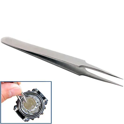 Tapered Ultra-Fine Tweezers Stainless Steel Anti-Magnetic  4.75 Length • $8.68
