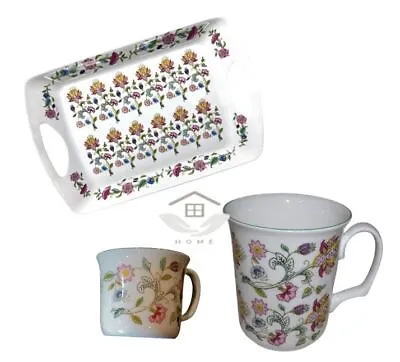Minton Style Bone China CupsMugs Or Melamine Tray Gift • £21.99