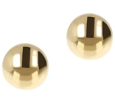 Veronese Sterling Silver Goldclad 12mm Round Bead Earrings. • $38.24