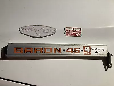 Rare Retro Vintage Rover Baron 45 Lawn Mower Comp Plate And Emblems • $80