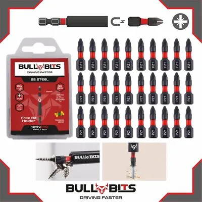 25mm PZ1 Bull Bits Impact Rated Drill Driver Screwdriver Bits Milwaukee DeWalt • £2.99