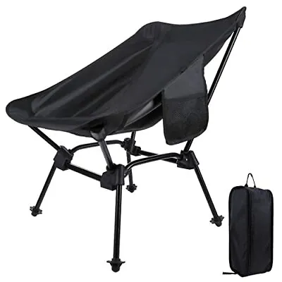 Osportfun Camping Chair Lightweight And Foldable -55D X 48W X 65H BLACK • £21.24