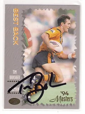 $17 • Buy Signed Tim Brasher Balmain Tigers 1994 Masters Best Back Nrl Player Card Rare