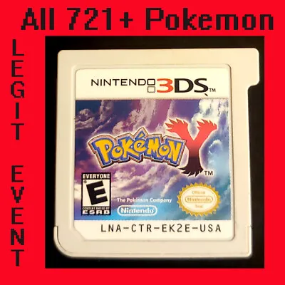 $49.99 • Buy Pokemon Y - Loaded With All 721 + 120+ Legit Event Pokemon Unlocked (3DS)
