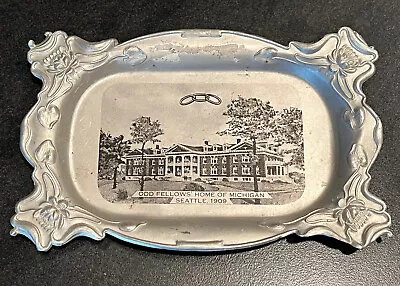 Vintage Seattle Exposition Souvenir Tray 1909 Odd Fellows Home Of Michigan  • $19.95