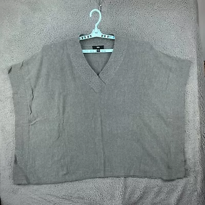 Mossimo Gray Pullover Sweater XL Womens Pullover V-Neck Cotton Acrylic • $8.40