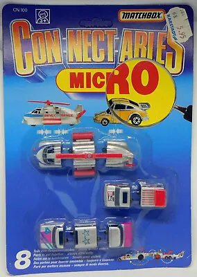 Matchbox Connectables Micro - Helicopter Limosine Van - 8-Piece MOC On Blister • £26.02