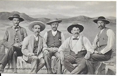 Unused L A Huffman Photo Postcard – Montana Man-Hunters Of The Seventies • $42.50