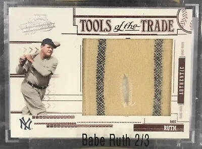 2005 Absolute Babe Ruth Button Hole Double Pinstripe Gu Jersey Patch #2/3 Rare ! • $50000