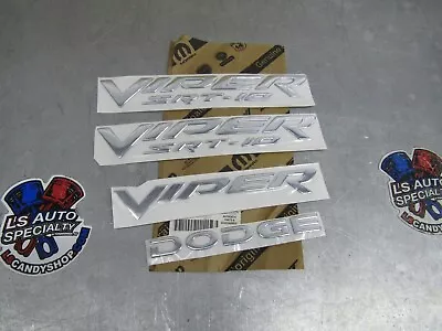 2003-2010 Dodge Viper SRT10 Hood & Bumper Emblem Set 4 Pc ALL COLOR OE NEW RARE • $200