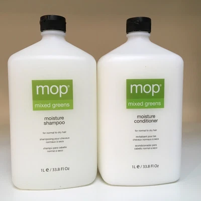 $60.99 • Buy MOP Mixed Greens Moisture Shampoo & Conditioner 33.8 Oz *Brand New 