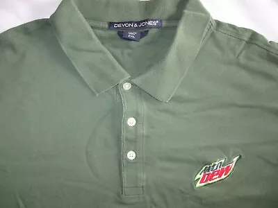 MOUNTAIN DEW Polo Shirt Men's 2XL (classic) Soft DRINK POP CODE RED BAJA BLAST • $24.99