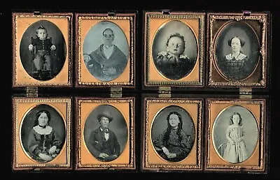 [8] Ninth-Plate Daguereotypes In 2 Union Cases 7477(x) Lot • $1670.25