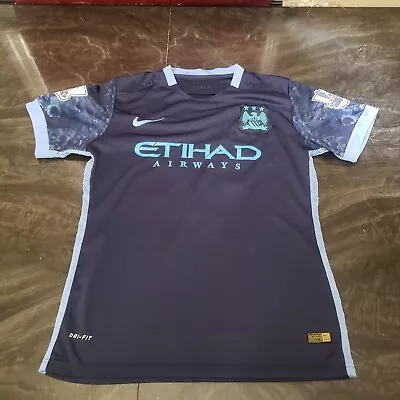 Nike Manchester City Alba Soccer Jersey Men's Size Large Etihad Authentic MCFC • $49.95