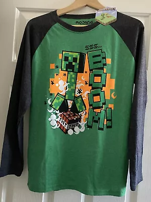 Boys Size XL Minecraft Long Sleeve Shirt ~ CREEPER And TNT ~ New W Tag ~ Green • $12