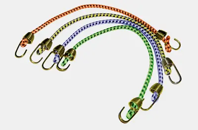 Keeper 10  Mini BUNGEE CORD SET 4pk Rubber/Steel Hooks ASSORTED COLORS 06051 NEW • $11.12