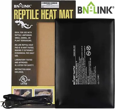 BN-LINK Reptile Heat Mat Under Tank Heater Terrarium Warmer Heating Pad For Pets • $11.99