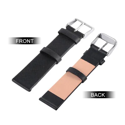  Smart Watch Band Wristband 20mm Plain Cowhide Strap Fashion • £9.59