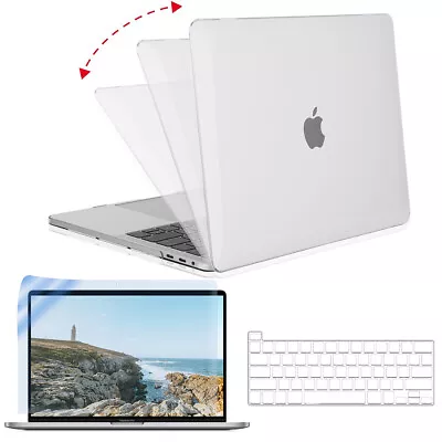 【For MacBook Pro 13 /14 /16 】Hard Slim Clear Case With KB Cover Screen Protector • $28.49