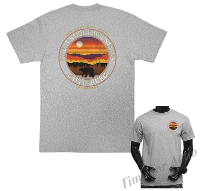 $15.03 • Buy BEAR CIRCLE GATLINBURG SMOKY MOUNTAINS Graphic T-shirt Tee