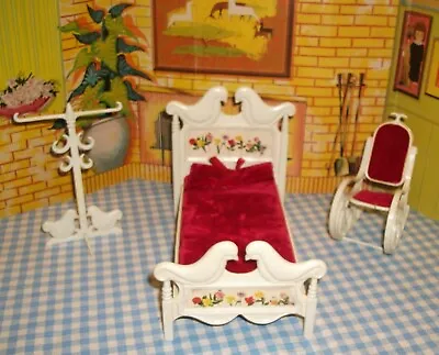 $399.99 • Buy Vintage 1965 Mattel Tutti Dutch 3Pc Bedroom Set By Suzy Goose #8120