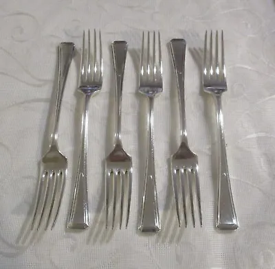 Set Of 6 Vintage James Ryals Silver Plated Dessert Forks Fulwood Pattern • £17.99