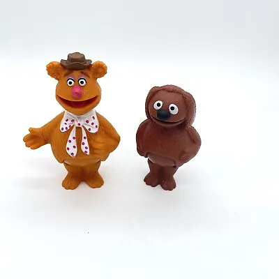 Vintage Rowlf And Fozzie Muppets Stick Puppet Figure Toy Fisher Price • £16.99