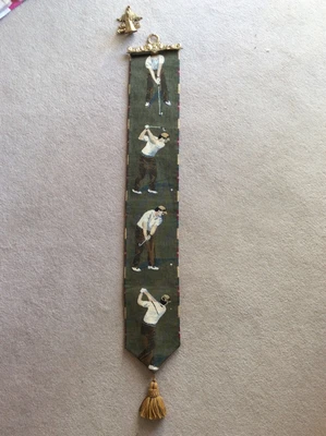 £25 • Buy Flemish Tapestries Des Flanders - Lined Belgian Bell Pull Wall Hanging + Bell 