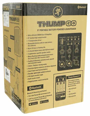 New Mackie Thump GO Portable Battery-powered Loudspeaker W/8  Sub & Bluetooth • $390