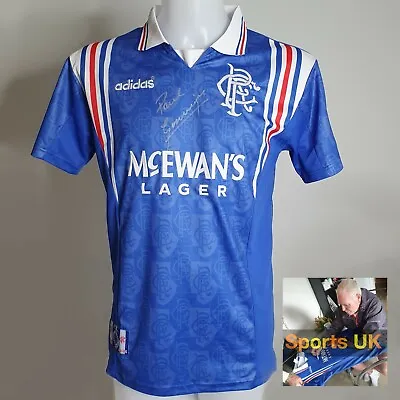 £199 • Buy Paul Gascoigne SIGNED Glasgow Rangers 1996 - 1997 Shirt  Autograph. PHOTO PROOF