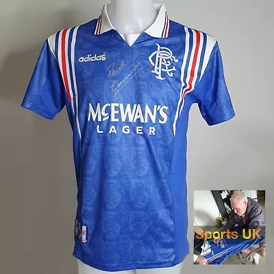£199 • Buy Paul Gascoigne SIGNED Glasgow Rangers 1996 - 1997 Shirt  Autograph. PHOTO PROOF