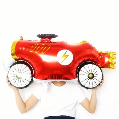 Huge Flash Retro Vintage Racing Car Foil Birthday Party Balloon Event Decoration • £2.78