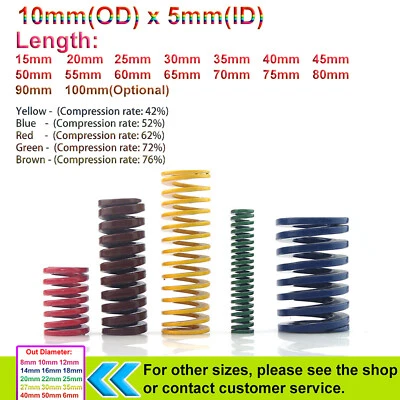 £1.74 • Buy Compression Spring Light/Heavy Load Duty Mould Die Spring 15-100mm Long Compress